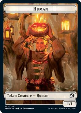 Human // Bat Double-Sided Token