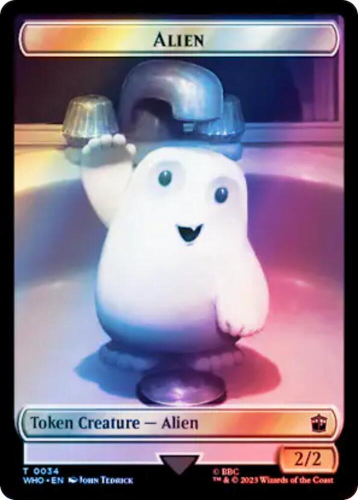 Alien // Alien Warrior Double-Sided Token (Surge Foil)