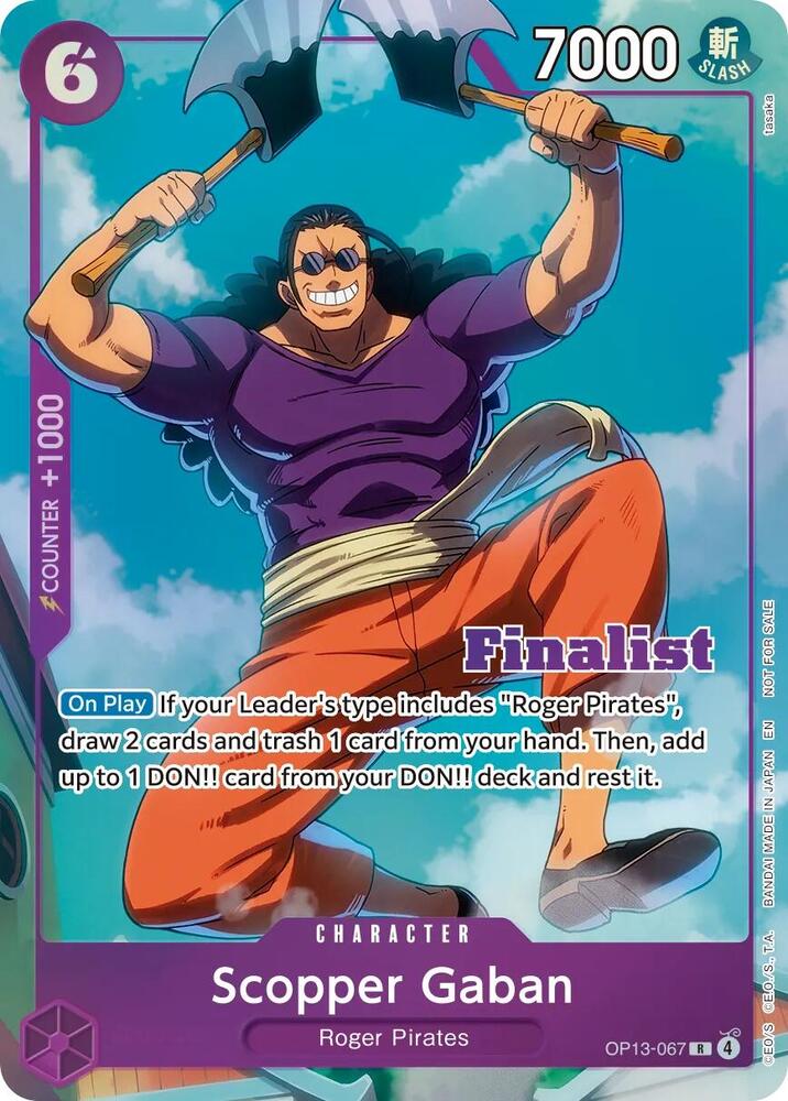 Scopper Gaban (CS 26-27 Finalist Card Set Vol.1) - OP13-067 [One Piece Promotion Cards]