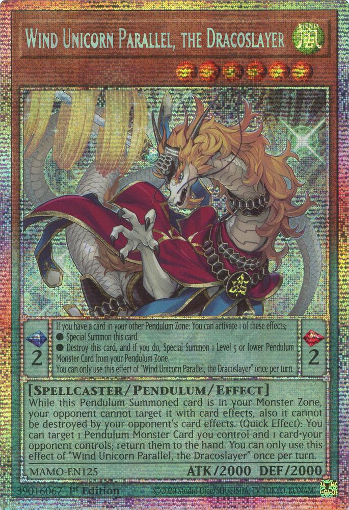 Wind Unicorn Parallel, the Dracoslayer (Starlight Rare) [Magnificent Monsters]