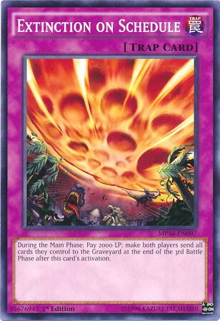 Extinction on Schedule