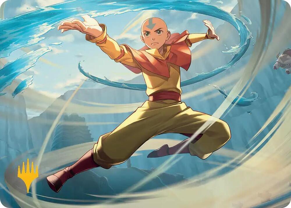 Aang, Swift Savior Art Card (Gold-Stamped Planeswalker Symbol)
