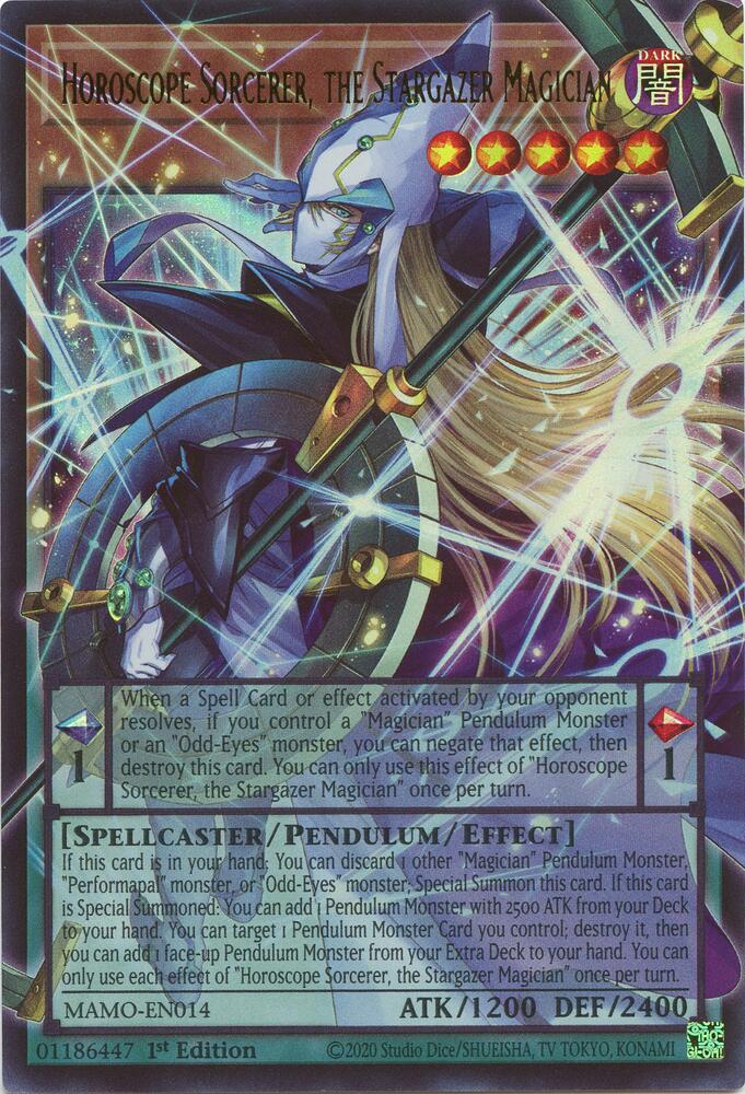 Horoscope Sorcerer, the Stargazer Magician (Extended Art) [Magnificent Monsters]